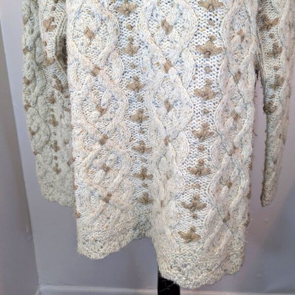 VTG Casual Elements Cozy Granny Coastal Sailor Nautical Fisherman Chic Sweater L - Picture 4 of 8